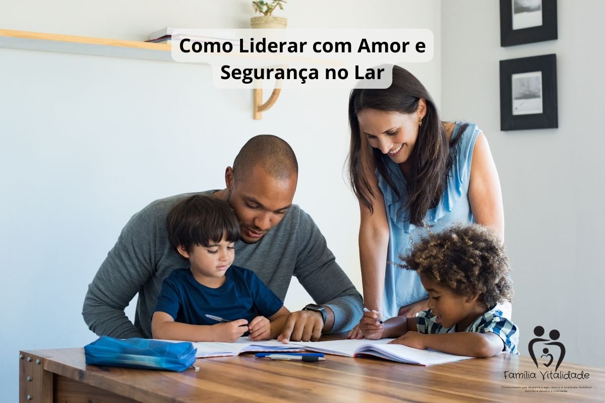 Pai observando os filhos com carinho, representando a liderança silenciosa no lar